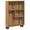 Úzký úložný vozík dub artisan 48 x 13 x 68 cm kompozitní dřevo 855231