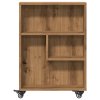 Úzký úložný vozík dub artisan 48 x 13 x 68 cm kompozitní dřevo 855231