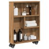 Úzký úložný vozík dub artisan 48 x 13 x 68 cm kompozitní dřevo 855231