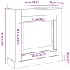 Krbová obestavba betonově šedá 90 x 30 x 90 cm kompozitní dřevo 854592