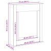 Krbová obestavba kouřový dub 75 x 20 x 87,5 cm kompozitní dřevo 854584