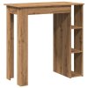 Barový stůl s regálem dub artisan 102 x 50 x 103,5 cm kompozit 856761