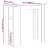 Barový stůl s regálem dub artisan 102 x 50 x 103,5 cm kompozit 856761