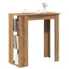 Barový stůl s regálem dub artisan 102 x 50 x 103,5 cm kompozit 856761