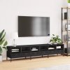 TV skříňka černá 202x39x43,5 cm ocel válcovaná za studena 3307155