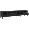 TV skříňka černá 202x39x43,5 cm ocel válcovaná za studena 3307155