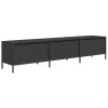 TV skříňka černá 202x39x43,5 cm ocel válcovaná za studena 3307155