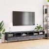 TV skříňka antracitová 202x39x43,5 cm ocel válcovaná za studena 3307157