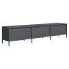 TV skříňka antracitová 202x39x43,5 cm ocel válcovaná za studena 3307157