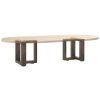 Nohy konferenčního stolku ve tvaru T, 2 ks, černé, 30 x 25 x (30-31) cm, ocel 4013003
