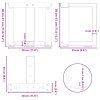 Nohy konferenčního stolku ve tvaru T, 2 ks, černé, 30 x 25 x (30-31) cm, ocel 4013003