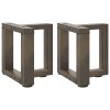 Nohy konferenčního stolku ve tvaru T, 2 ks, černé, 30 x 25 x (30-31) cm, ocel 4013003