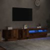 TV stolek s LED old wood 200x35x40 cm kompozitní dřevo 3329165