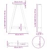 Nohy k jídelnímu stolu ve tvaru A, 2 ks, 50 x (72-73) cm, ocel 4012847