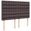 Osmanský rám postele s matrací tmavě šedá 140x200cm textil 3313330