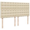 Osmanský rám postele s matrací krémová 160x200cm textil 3313339