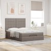 Osmanský rám postele s matrací taupe 140x200cm textil 3313165