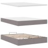 Osmanský rám postele s matrací taupe 140x200cm textil 3313165