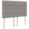 Osmanský rám postele s matrací taupe 140x200cm textil 3313165