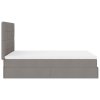 Osmanský rám postele s matrací taupe 140x200cm textil 3313165