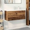 Umyvadlová skříňka s vestavěným umyvadlem a baterie staré dřevo 3328937