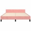 Rám postele s čelem růžový 140x200 cm samet 3126006