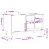 Skříňka na LP desky hnědý dub 85 x 38 x 48 cm kompozitní dřevo 831707