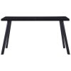 Jídelní stůl černý 140 x 70 x 75 cm tvrzené sklo 281873