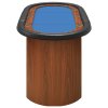 Pokerový stůl pro 10 hráčů modrý 160 x 80 x 75 cm 80409