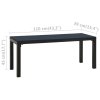 Zahradní lavice 110 cm ocel a WPC černá 317141