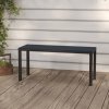 Zahradní lavice 110 cm ocel a WPC černá 317141