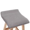 Barová židle světle šedá textil 249575