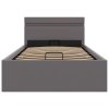 Rám postele s LED úložný prostor šedý umělá kůže 90 x 200 cm 285552