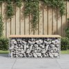 Zahradní lavice gabionový design 103x44x42 cm masivní borovice 834359