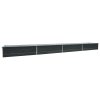 Vyvýšený záhon pozinkovaná ocel 600 x 80 x 45 cm antracitový 47075