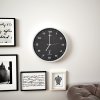 Rádiem řízené nástěnné hodiny se strojkem Quartz 31 cm černé 50618