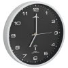 Rádiem řízené nástěnné hodiny se strojkem Quartz 31 cm černé 50618