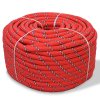 Námořní lodní lano, polypropylen, 10 mm, 50 m, červené 91291