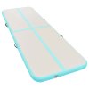 Nafukovací cvičební podložka s pumpou 500x100x10 cm PVC zelená 91920