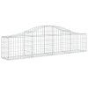 Klenuté gabionové koše 6 ks 200x30x40/60 cm pozinkované železo 3145371