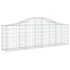 Klenuté gabionové koše 4 ks 200x30x60/80 cm pozinkované železo 3145390