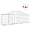 Klenuté gabionové koše 13 ks 200x30x60/80 cm pozinkované železo 3145399