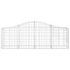 Klenuté gabionové koše 13 ks 200x30x60/80 cm pozinkované železo 3145399