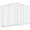 Klenuté gabionové koše 7 ks 200x30x120/140cm pozinkované železo 3145456