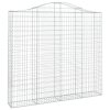 Klenuté gabionové koše 6 ks 200x30x180/200cm pozinkované železo 3145518