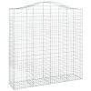 Klenuté gabionové koše 3 ks 200x50x200/220cm pozinkované železo 3145746