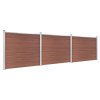 Set plotového dílce WPC 526 x 146 cm hnědý 3070452