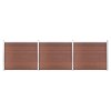 Set plotového dílce WPC 526 x 146 cm hnědý 3070452