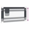 Dětská zábrana k postýlce tmavě šedá 150 x 25 cm textil 10229