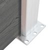 Plotový dílec WPC 175 x 146 cm šedý 148983